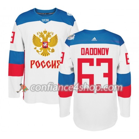 Adidas Maillot de Hockey Russie Evgenii Dadonov 63 Coupe du monde de hockey sur glace 2016 Blanc Premier - Homme